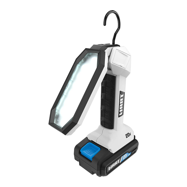 Restored HART 20-Volt LED Folding Project Light Kit (1) 20-Volt 1.5Ah Lithium-ion Battery (Refurbished)