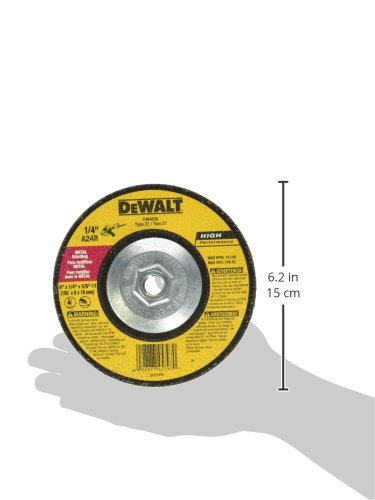 DEWALT DW4626 6-Inch by 1/4-Inch by 5/8-Inch-11 High Performance Metal Grinding Wheel