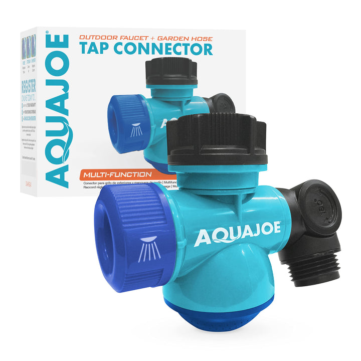 Restored Aqua Joe SJI-MFGA1 Multi-Function Outdoor Faucet and Garden Hose Tap Connector (Refurbished)