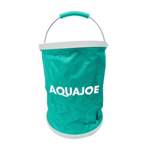 Restored Aqua Joe AJ-FB3-TRQ Portable Folding Buckets | Set of 3 | 3.4 Gallon (Turquoise) (Refurbished)