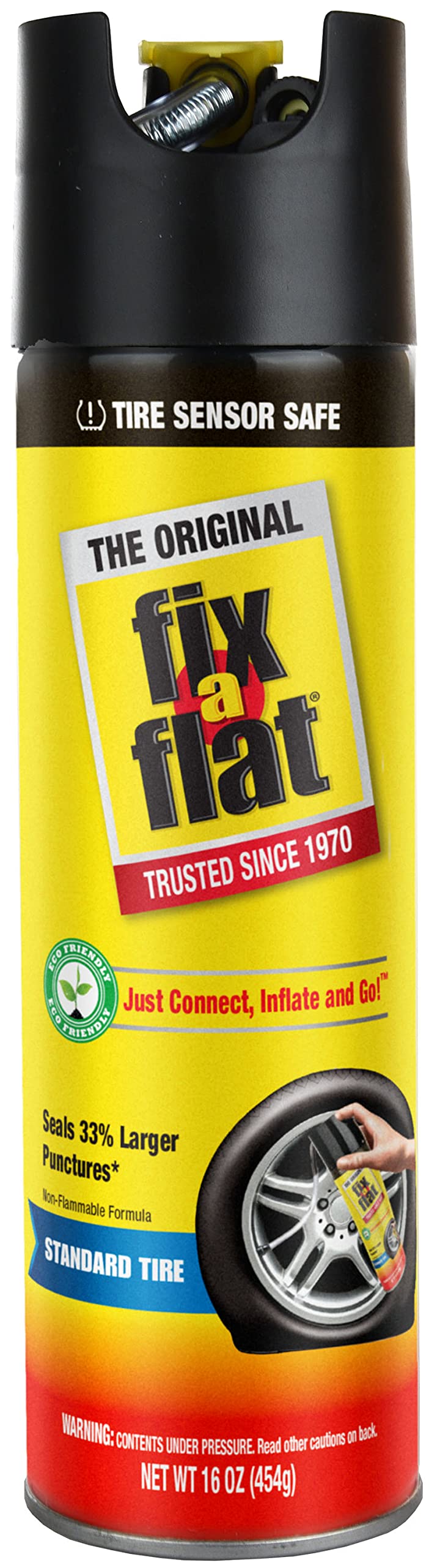 Fix-A-Flat S60420 Aerosol Emergency Flat Tire Repair and Inflator, for Standard Tires, Eco-Friendly Formula, Universal Fit for All Cars, 16 oz. (Pack of 1)