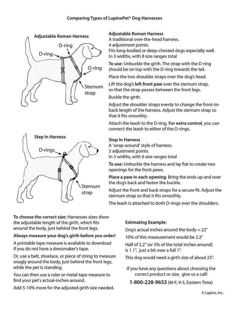 LupinePet Originals 3/4" Dapper Dog Step In Dog Harness