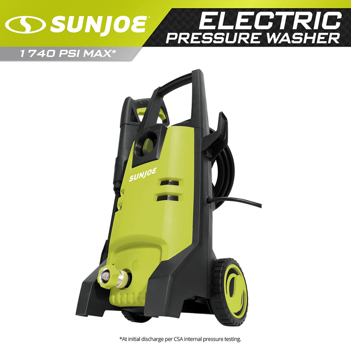 Restored Sun Joe SPX1500 Pressure Joe 1740 PSI 1.59 GPM 12 Amp Electric Pressure Washer (Refurbished)