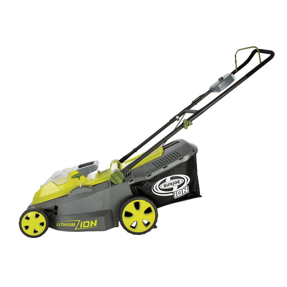 Restored Sun Joe iON16LM 40 V 16-Inch Cordless Lawn Mower with Brushless Motor (Refurbished)