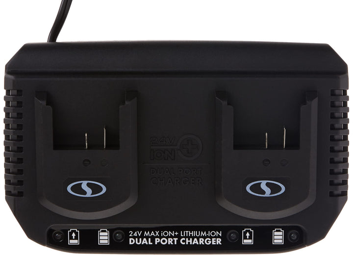 Restored Snow Joe 24VCHRG-DPC | 24V IONMAX Dual Port Quick Charge Docking Station| Certified Authentic (Refurbished)