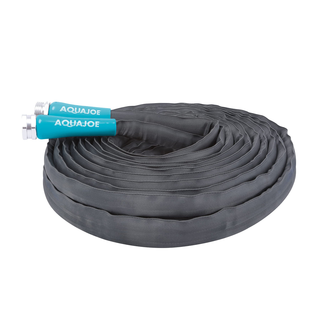 Restored Aqua Joe AJFJH75-PRO Fiberjacket Garden Hose w/Metal Fittings, 600 Max PSI Rating (Refurbished)