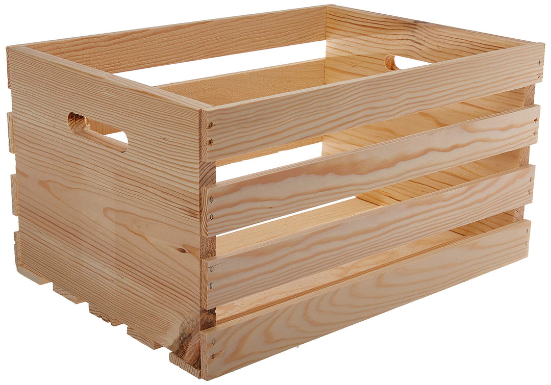 Houseworks 67140 18" Lx12.5 Wx9.5 H Large Crates & Pallet Wood Crate