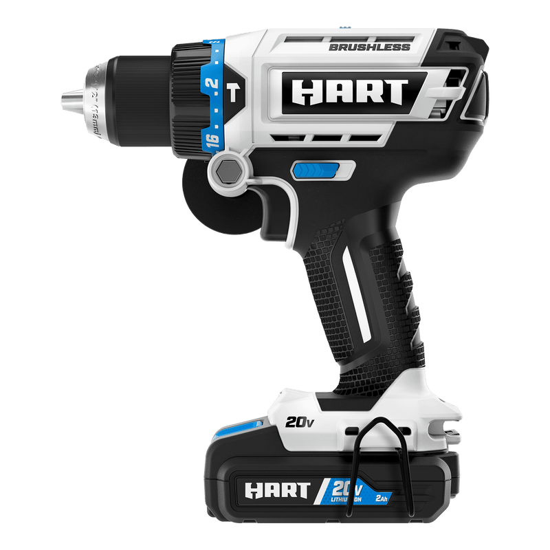 (Restored) HART 20-Volt Brushless 1/2 Inch Hammer Drill Kit (Refurbished)