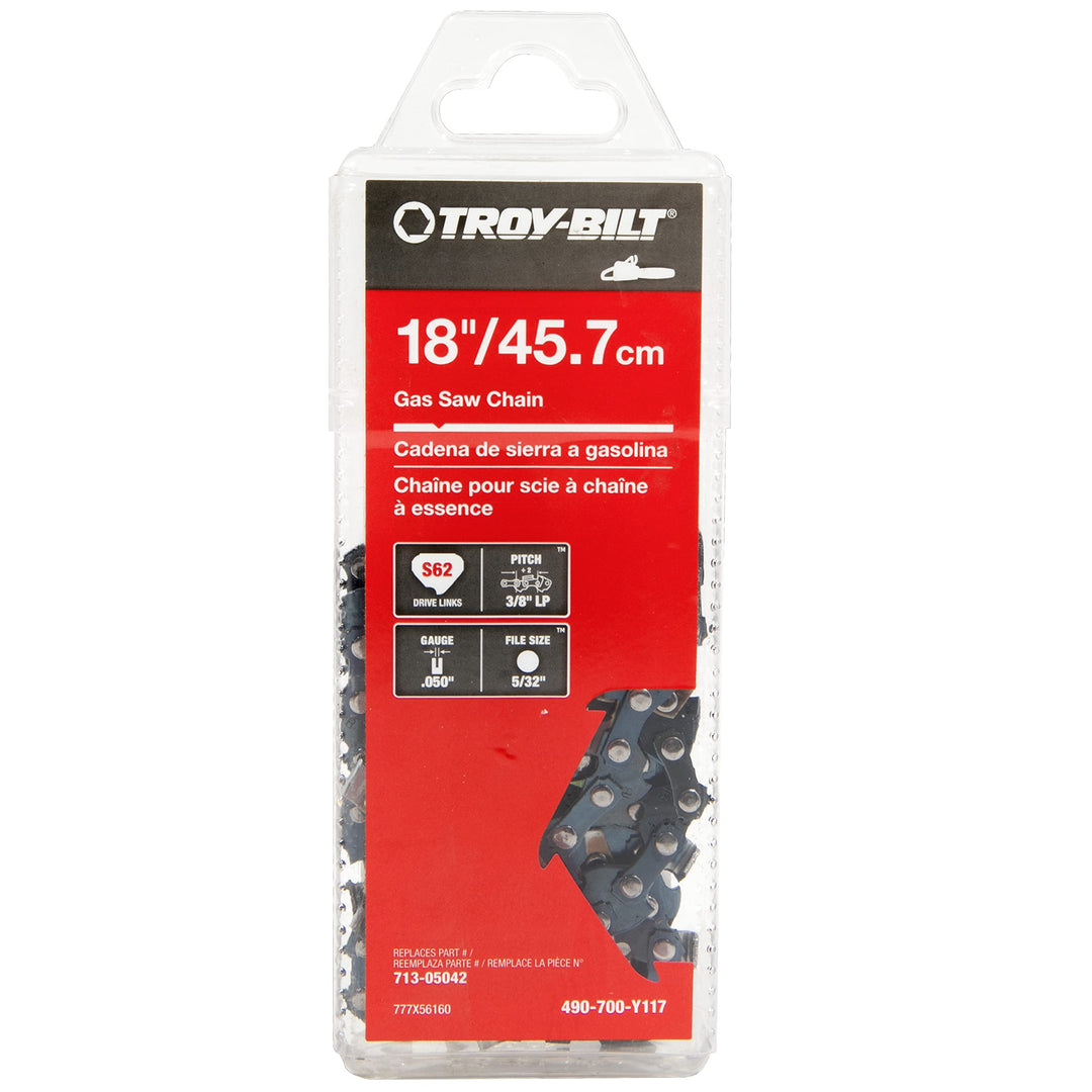 Troy-Bilt 490-700-Y117 18" Gas Saw Chain, Black