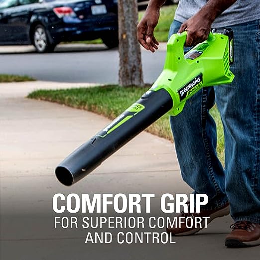 Restored Scratch and Dent Greenworks 24V Axial Blower with 2Ah USB Battery and Charger (SKU: 2415702/MODEL