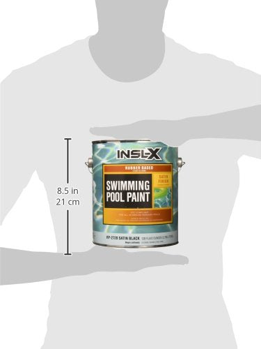 COMPLEMENTARY COATINGS RP2720092-01 INSL-X Black Rubber-Based Swimming Pool Paint, 1 gallon, Black