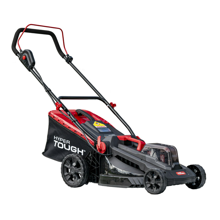 Restored Scratch and Dent Hyper Tough 40V Cordless Lawn Mower | 16-in. | Walk Behind | 2*4.0 Ah Battery and Quick Charger Included (Refurbished)