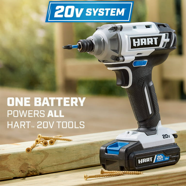 Restored HART 20-Volt Cordless 2-Piece 1/2-inch Drill and Impact Driver Combo Kit (1) 1.5Ah Lithium-Ion Battery (Refurbished)