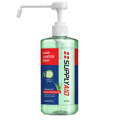 SUPPLYAID RRS-HS16B Dual Action Hand Sanitizer Spray w/Soothing Aloe | 8-Oz or 16-Oz