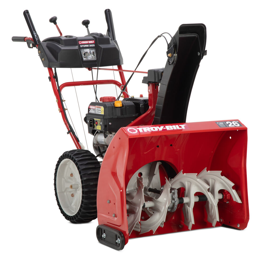 Troy-Bilt Storm 2620 | 2-Stage Self Propelled Gas Snow Blower| 26 in. | 243 cc | Electric Start and Airless Tires