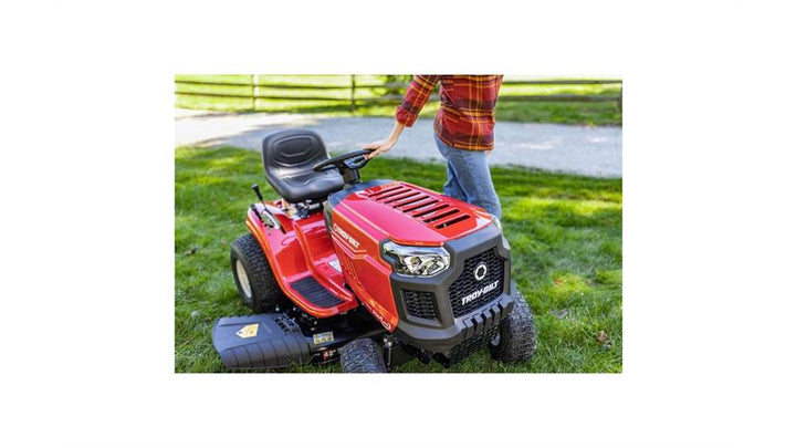 Troy Bilt Pony 42B "Mow and Snow" Snow Edition 42 in. Gas Riding Lawn Tractor 17.5 HP 500CC Briggs & Stratton Automatic Drive with Plow, Chains and Weight Kit