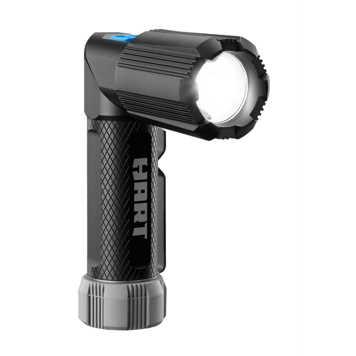 Restored HART Rechargeable LED Pivoting Flashlight, 500 Lumens, Magnetic Base (Refurbished)