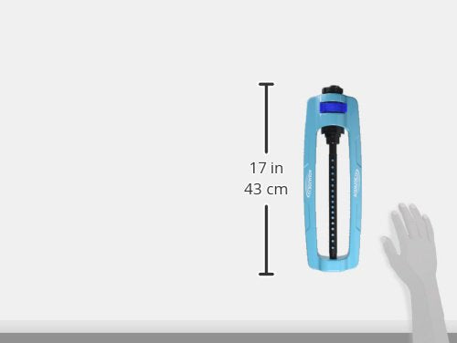 Restored Aqua Joe SJI-OMS16 Indestructible Metal Base Oscillating Sprinkler with Adjustable Spray, 3600-Square Foot Coverage (Refurbished)