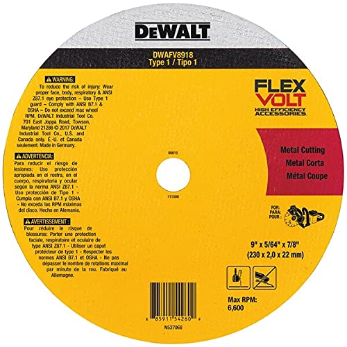 DEWALT 9 In. x 5/64 In. x 7/8 T1 FLEX Model DWAFV8918