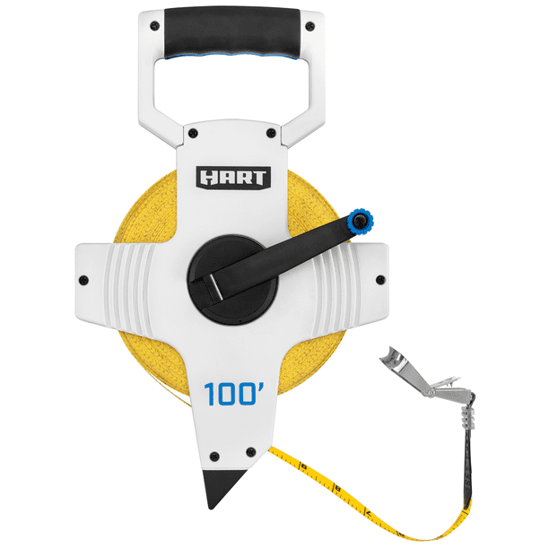 Restored HART 100-Foot Long Open Reel Tape Measure with Ground Stake (Refurbished)