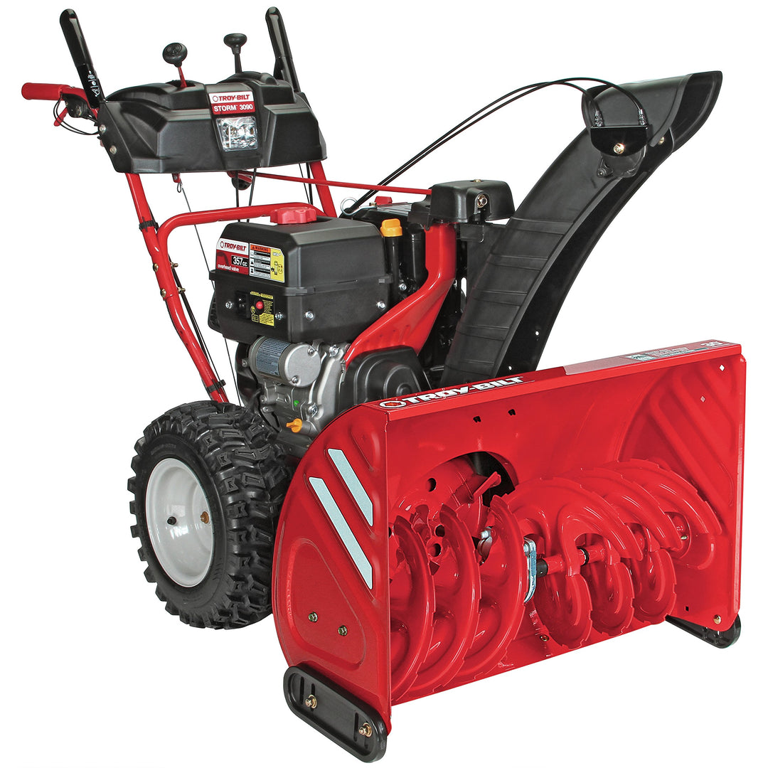 Troy-Bilt Storm 3090, 30-in, 357-cc, Two-Stage Self-Propelled Gas Snow Blower, with Snow Tire Chains