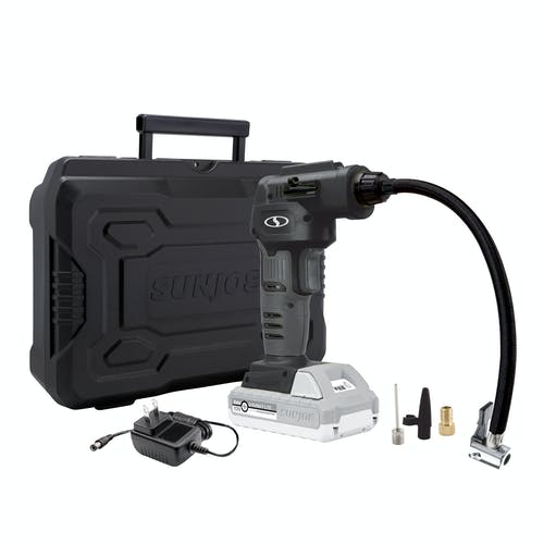 Restored Sun Joe 24V-AJC-LTE 24V 2.0-Amp Cordless Portable Air Compressor | Special Edition Black (Refurbished)