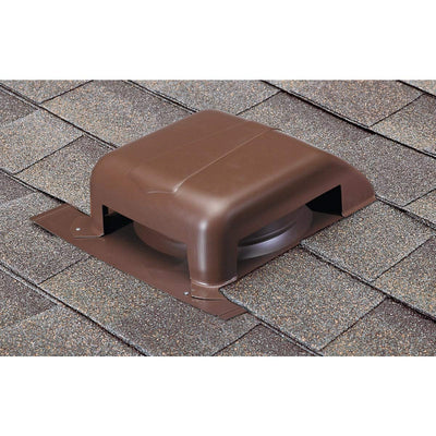 Air Vent 4.2 in. H x 14 in. W x 16.7 in. L x 8 in. Dia. Brown Galvanized Roof Vent