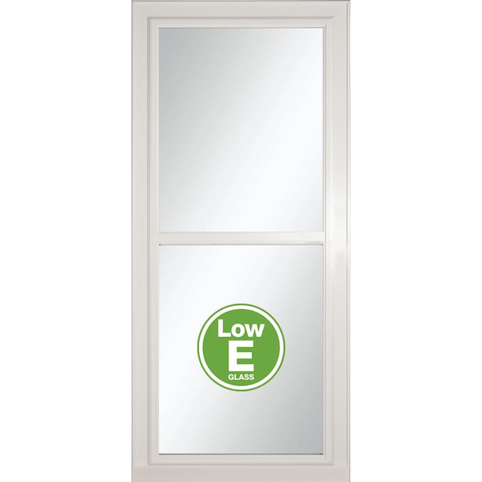 LARSON Tradewinds Selection Low-E 36-in x 81-in White Full-view Aluminum Storm Door