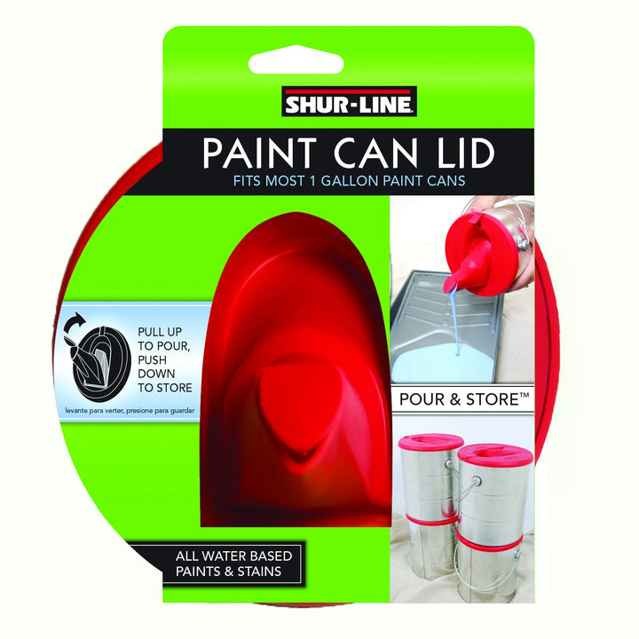 Shur-Line 2007061 Red Silicone Mess-Free Store and Pour Collapsible Paint Can Lid