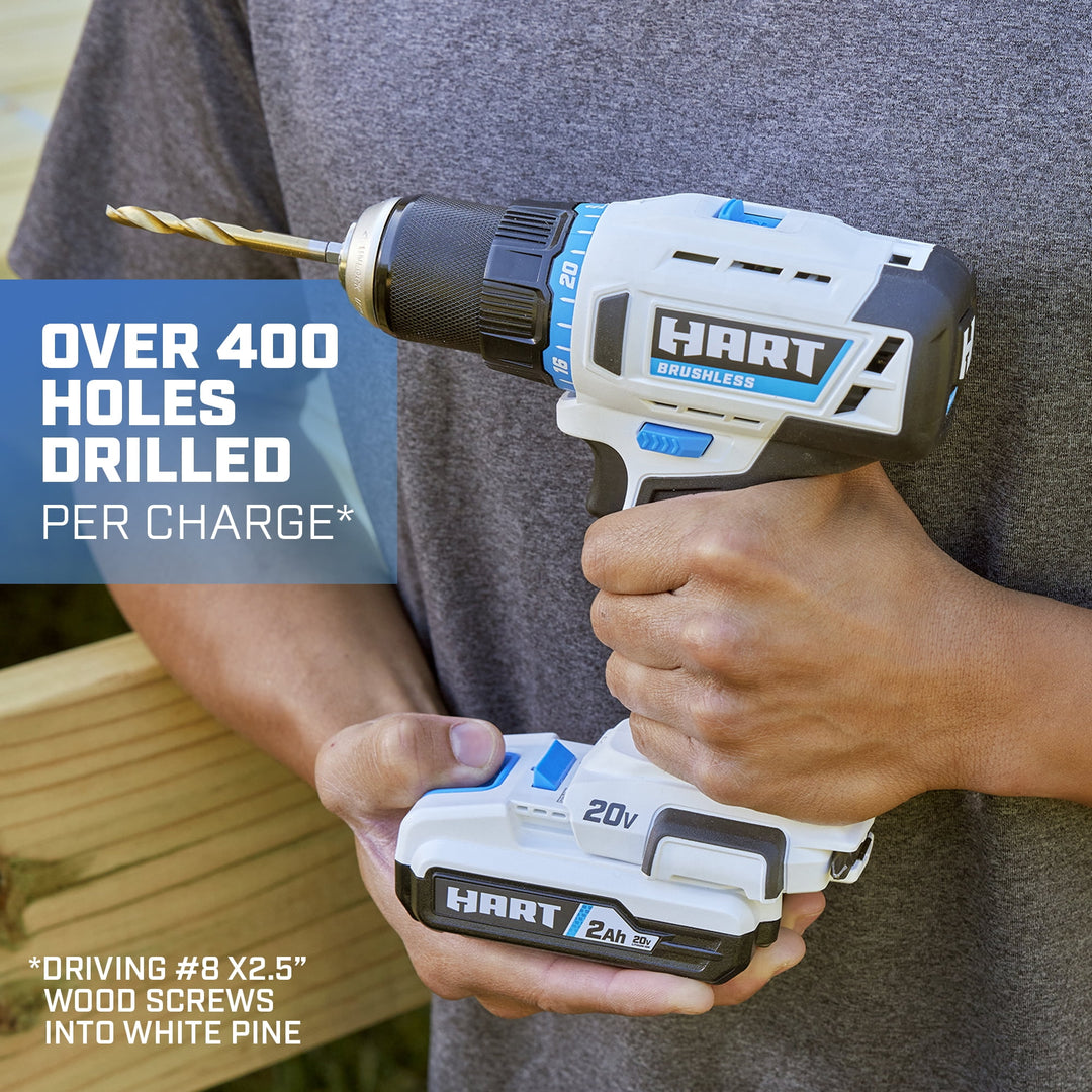 Restored HART Cordless 20-Volt Brushless 1/2-inch Drill/Driver (20V Battery Not Included) (Refurbished)