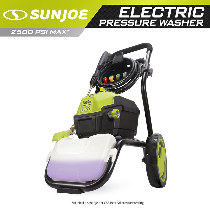 Restored Sun Joe SPX4500 2500 PSI MAX 1.48 GPM High Performance Induction Motor Roll Cage Electric Pressure Washer (Refurbished)
