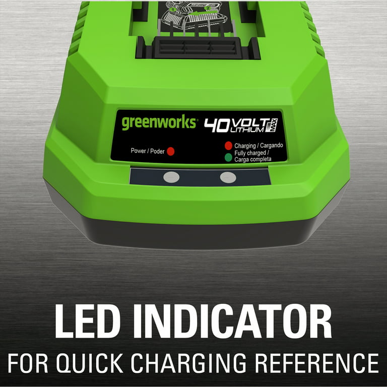 Restored Greenworks 40V Battery Charger, 29482 (Refurbished)