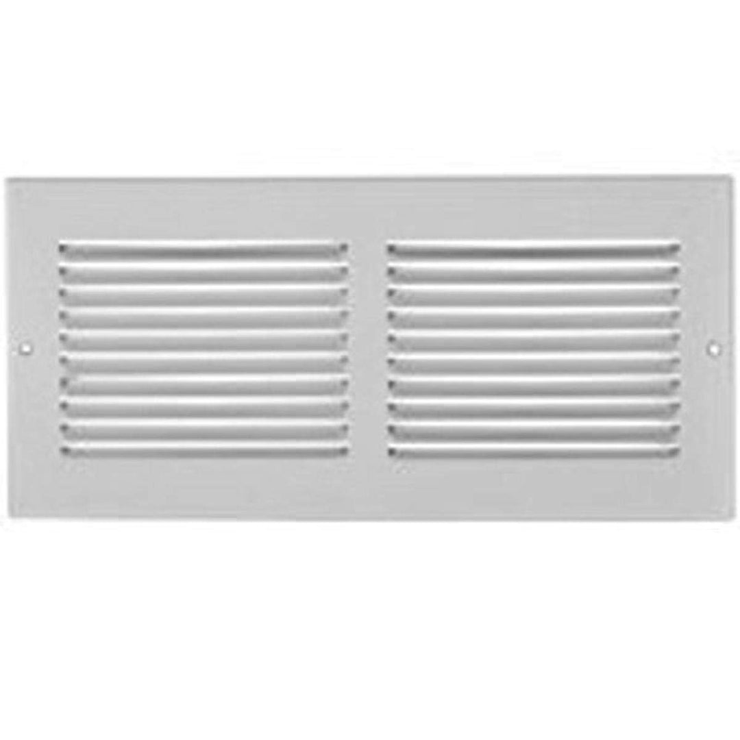 IMPERIAL MANUFACTURING RG0513 Imperial Sidewall Grille, 6 In H X 24 In W, 20 Deg, Heavy Gauge Steel, White
