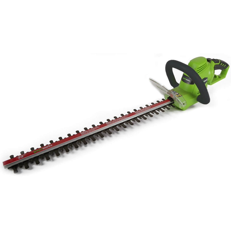 Restored Scratch and Dent Greenworks 22122 4 Amp 22 in. Dual Action Electric Hedge Trimmer (Refurbished)