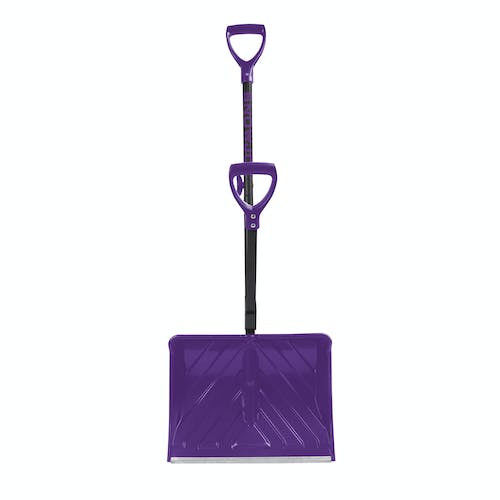 Snow Joe SJ-SHLV20 Shovelution Back Saving Snow Shovel | Poly Blade | 20-in | Purple [Open Box]