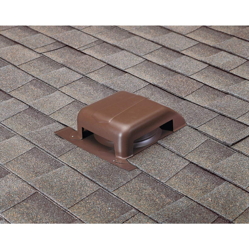 Air Vent 4.2 in. H x 14 in. W x 16.7 in. L x 8 in. Dia. Brown Galvanized Roof Vent