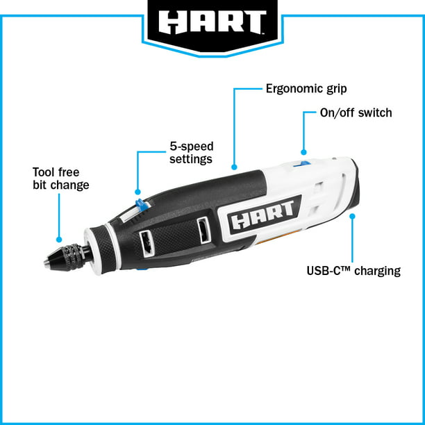 Restored HART 4-Volt Rotary Tool Kit with Accessories (Refurbished)