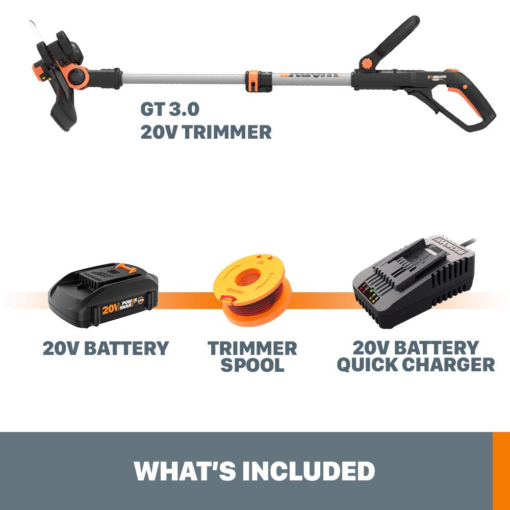 Restored Scratch and Dent Worx 20V GT 3.0 (1) Battery & Charger Included (Refurbished)