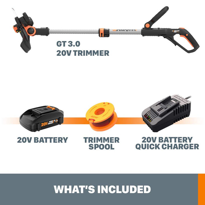 Restored Scratch and Dent Worx 20V GT 3.0 (1) Battery & Charger Included (Refurbished)