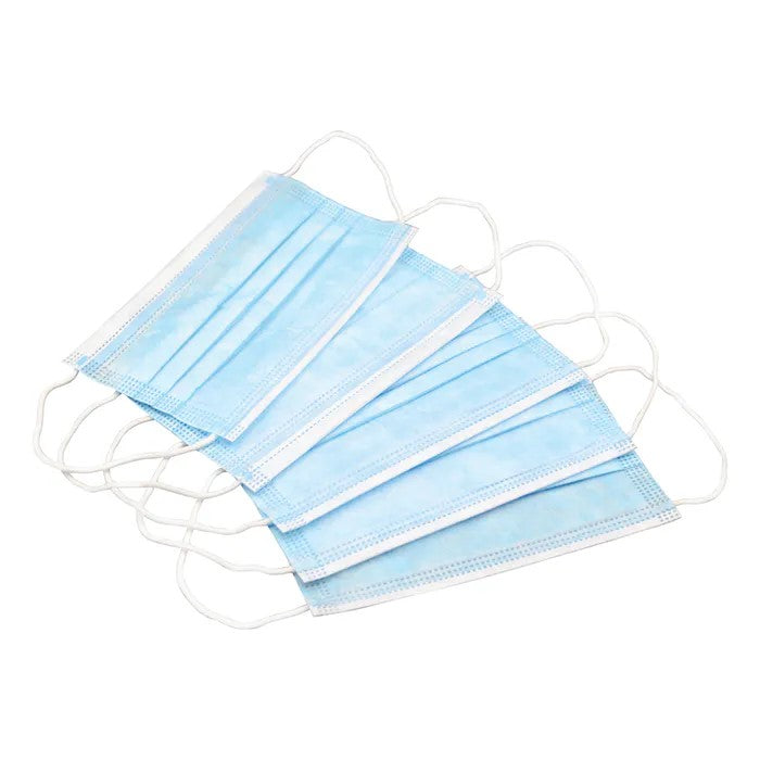SUPPLYAID RRS-DFM-50PK Disposable Face Masks | 50 Count | 3-Layer