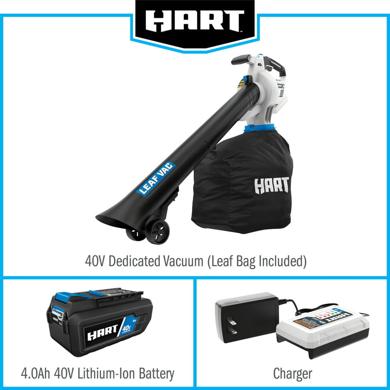 Restored HART 40-Volt Cordless Leaf Vacuum Kit, (1) 4.0Ah Lithium-Ion Battery (Refurbished)