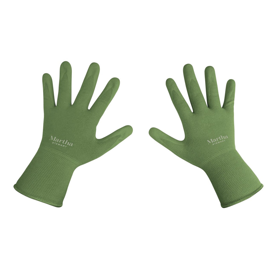 Martha Stewart MTS-GLVNP1-L | Reusable All-Purpose Nitrile Coated Gloves | Non-Slip | Washable | Large