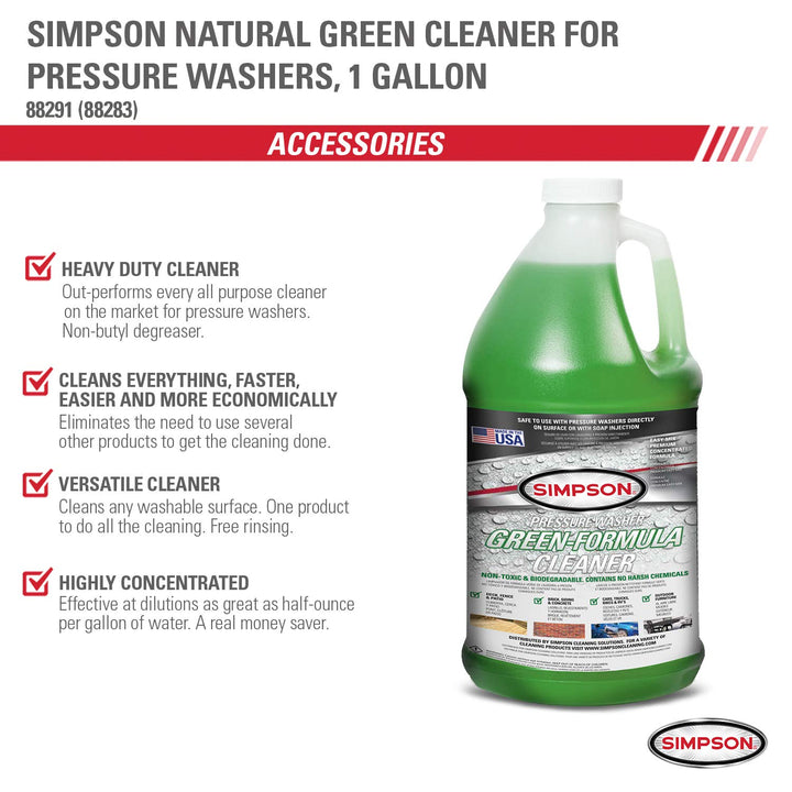 Simpson 88264 Natural Green Cleaner, 1 Gallon