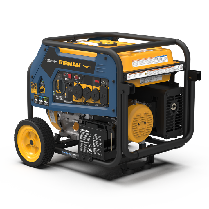 Firman T07571 TRI FUEL 7500W PORTABLE GENERATOR ELECTRIC START 120/240V [Remanufactured]