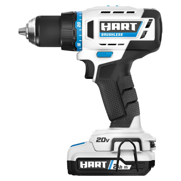 Restored HART 20-Volt Brushless 1/2-inch Drill/Driver Kit, (1) 2.0Ah Lithium-Ion Battery, Gen 2 (Refurbished)