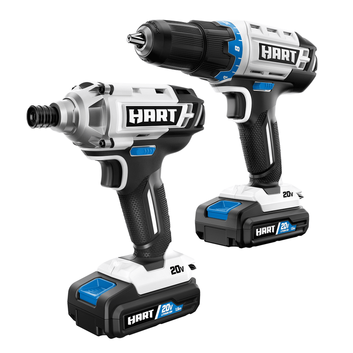 Restored HART 20-Volt Cordless Drill and Impact Combo Kit with (2) 1.5Ah Lithium-Ion Batteries and Charger (Refurbished)