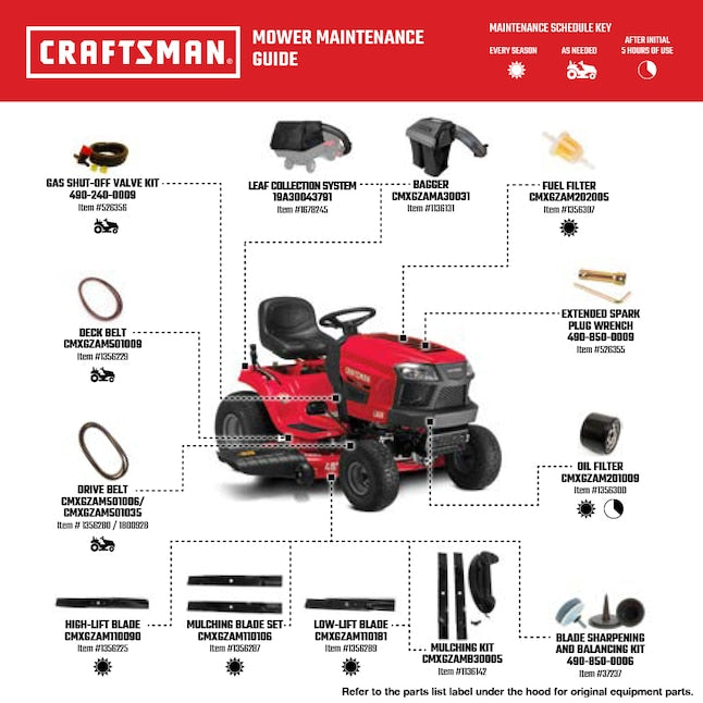 CRAFTSMAN  T140 18.5-HP Automatic 46-in Riding Lawn Mower [Remanufactured]