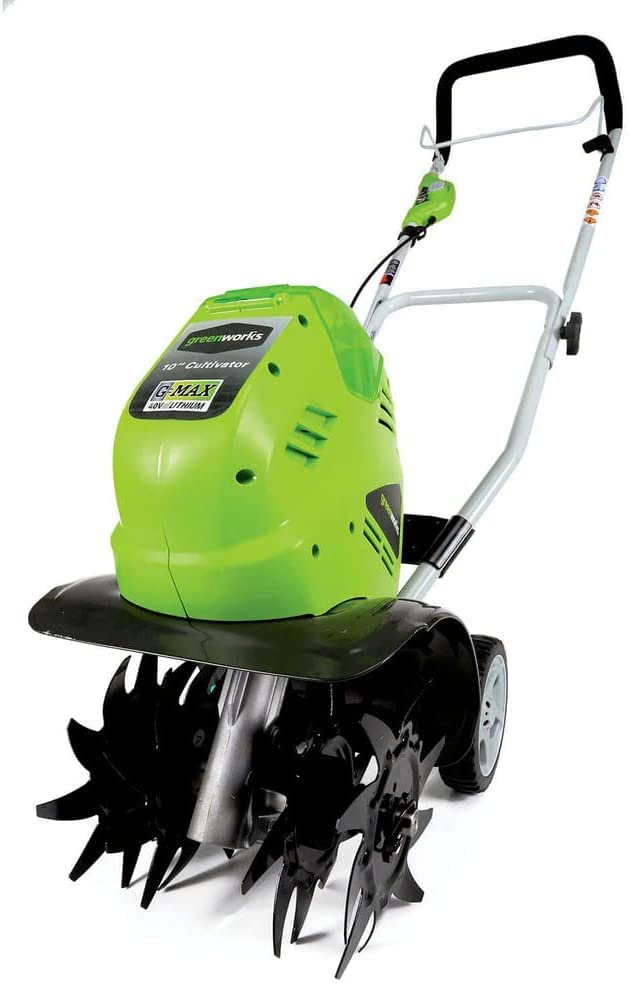 Restored Scratch and Dent Greenworks 40V 10" Cordless Tiller / Cultivator, Tool Only (Refurbished)