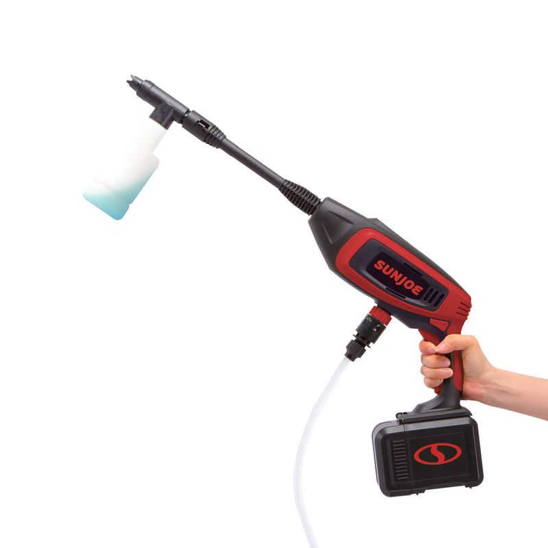 Sun Joe 24-Volt iON+ Power Cleaner | 2.0-Ah Battery and Charger | 350 PSI Max | Red [REMANUFACTURED]