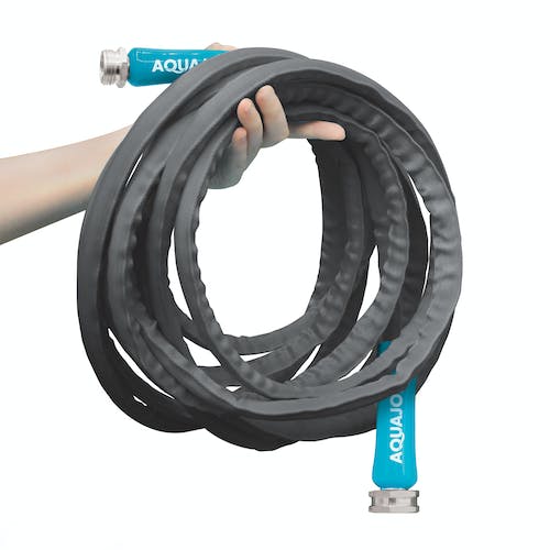 Restored Aqua Joe AJFJH25-PRO Ultra Flexible Kink Free Fiberjacket Garden Hose | 25-Foot | Metal Fittings (Refurbished)